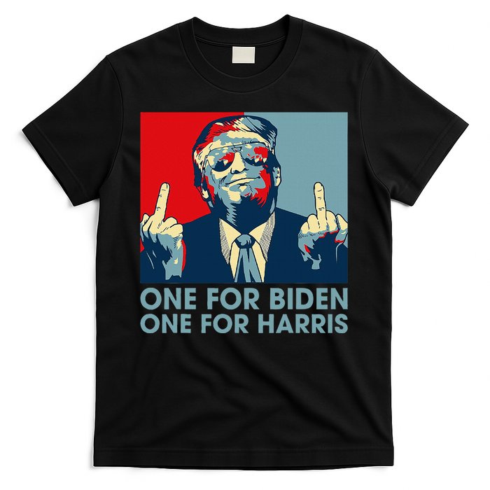 Trump Middle Finger Biden Harris Republican T-Shirt