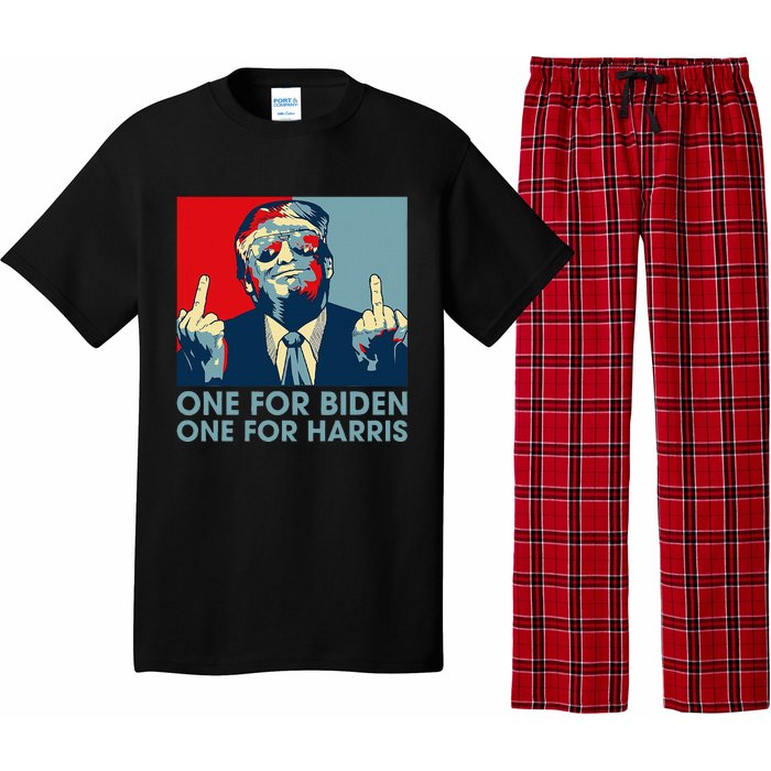 Trump Middle Finger Biden Harris Republican Pajama Set