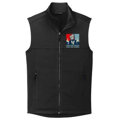 Trump Middle Finger Biden Harris Republican Collective Smooth Fleece Vest