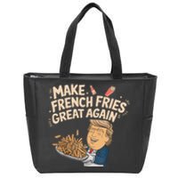 Trump Make Fries Great Again 2024 Funny Meme Trump Gift Zip Tote Bag