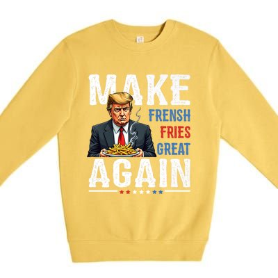 Trump Make Fries Great Again Premium Crewneck Sweatshirt