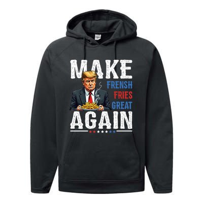 Trump Make Fries Great Again Performance Fleece Hoodie