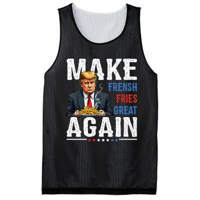 Trump Make Fries Great Again Mesh Reversible Basketball Jersey Tank