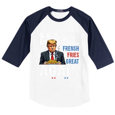 Trump Make Fries Great Again Baseball Sleeve Shirt