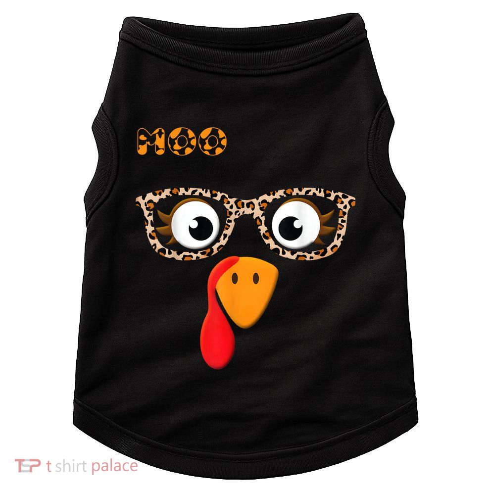 Turkey Moo Funny Cow Thanksgiving Doggie Tank