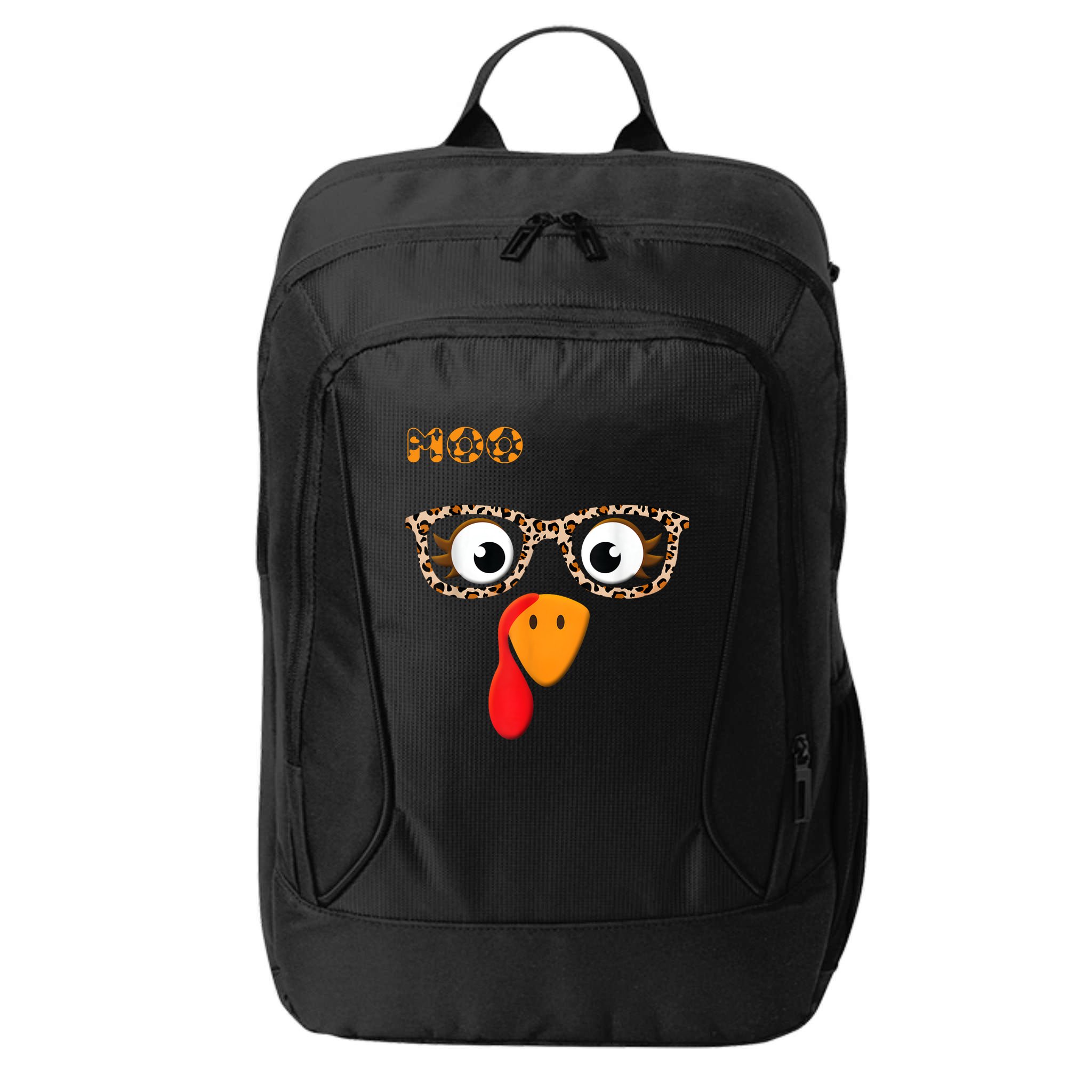 Turkey Moo Funny Cow Thanksgiving City Backpack