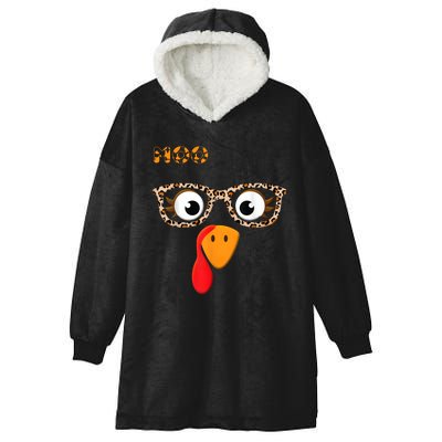 Turkey Moo Funny Cow Thanksgiving Hooded Wearable Blanket