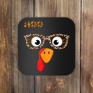 Turkey Moo Funny Cow Thanksgiving Coaster