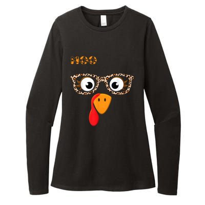 Turkey Moo Funny Cow Thanksgiving Womens CVC Long Sleeve Shirt