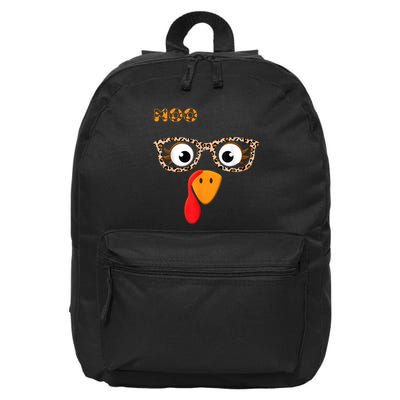 Turkey Moo Funny Cow Thanksgiving 16 in Basic Backpack
