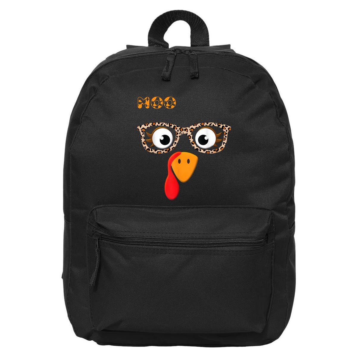 Turkey Moo Funny Cow Thanksgiving 16 in Basic Backpack