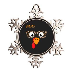 Turkey Moo Funny Cow Thanksgiving Metallic Star Ornament