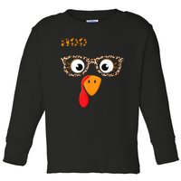 Turkey Moo Funny Cow Thanksgiving Toddler Long Sleeve Shirt