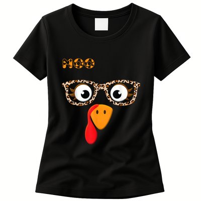 Turkey Moo Funny Cow Thanksgiving Womens T-Shirt