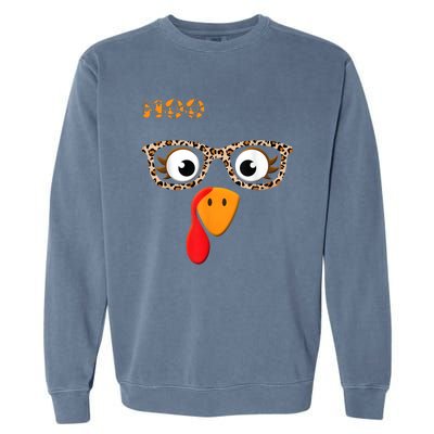 Turkey Moo Funny Cow Thanksgiving Garment-Dyed Sweatshirt