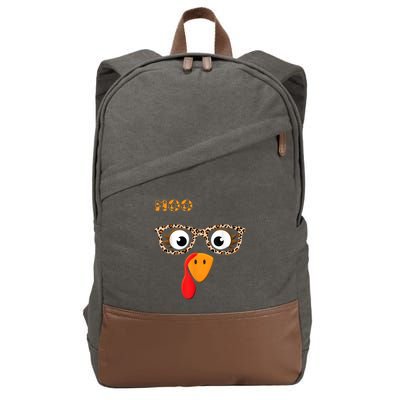 Turkey Moo Funny Cow Thanksgiving Cotton Canvas Backpack