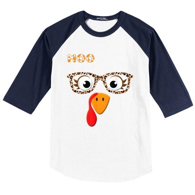 Turkey Moo Funny Cow Thanksgiving Baseball Sleeve Shirt