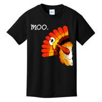 Turkey Moo Funny Thanksgiving Kids T-Shirt