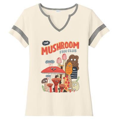 The Mushroom Fan Club Magic Mushroom Ladies Halftime Notch Neck Tee