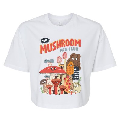 The Mushroom Fan Club Magic Mushroom Bella+Canvas Jersey Crop Tee