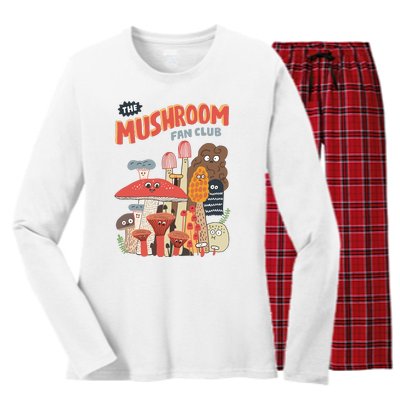 The Mushroom Fan Club Magic Mushroom Women's Long Sleeve Flannel Pajama Set 