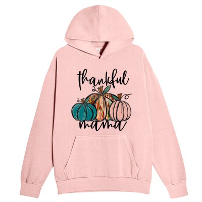 Thankful Mama Fall Season Pumpkin Design Gift Urban Pullover Hoodie