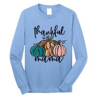 Thankful Mama Fall Season Pumpkin Design Gift Long Sleeve Shirt