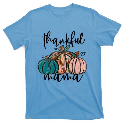 Thankful Mama Fall Season Pumpkin Design Gift T-Shirt