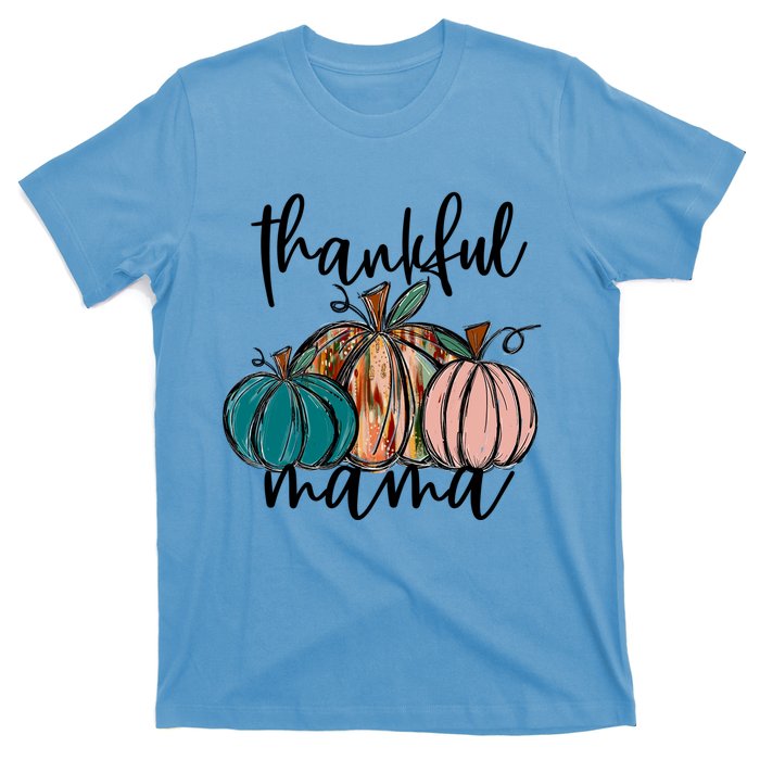 Thankful Mama Fall Season Pumpkin Design Gift T-Shirt