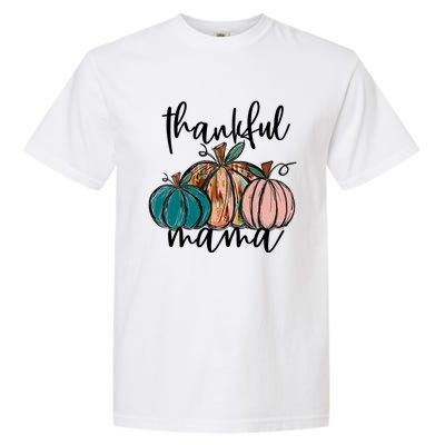 Thankful Mama Fall Season Pumpkin Design Gift Garment-Dyed Heavyweight T-Shirt