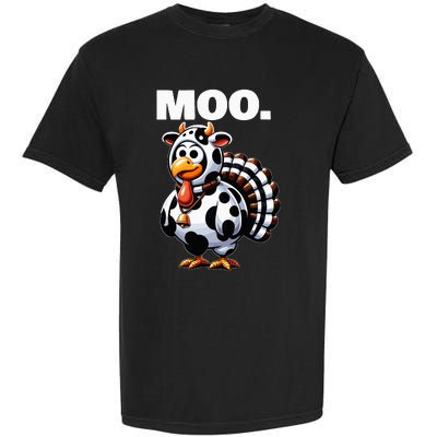 Turkey Moo Funny Thanksgiving Garment-Dyed Heavyweight T-Shirt