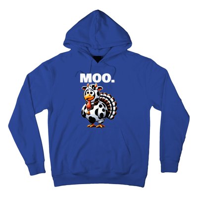 Turkey Moo Funny Thanksgiving Hoodie