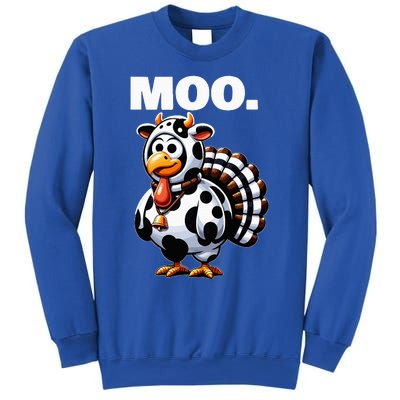 Turkey Moo Funny Thanksgiving Sweatshirt