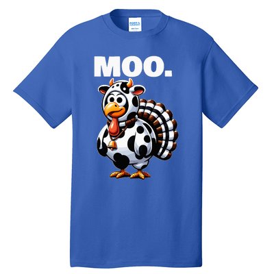 Turkey Moo Funny Thanksgiving Tall T-Shirt