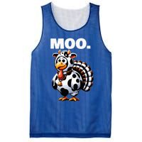 Turkey Moo Funny Thanksgiving Mesh Reversible Basketball Jersey Tank