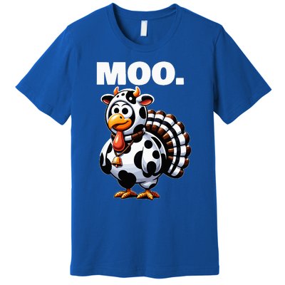 Turkey Moo Funny Thanksgiving Premium T-Shirt