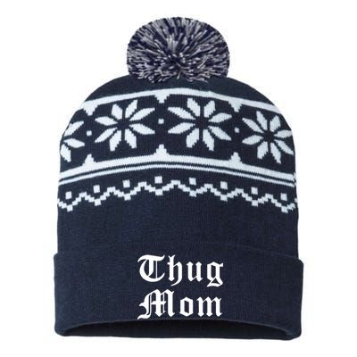 Thug Mom For Mothers Day Old School Hip Hop Rap USA-Made Snowflake Beanie