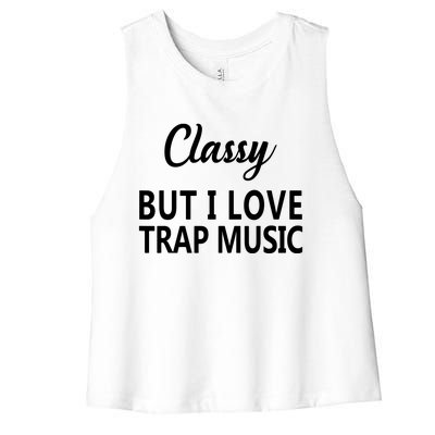 Trap Music Funny Rap Hip Hop Techno RB Tee Women's Racerback Cropped Tank