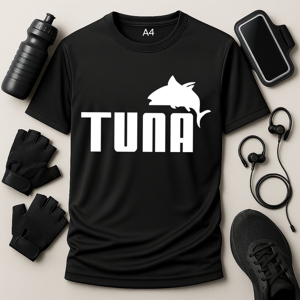 Tuna Mens Funny Cooling Performance Crew T-Shirt