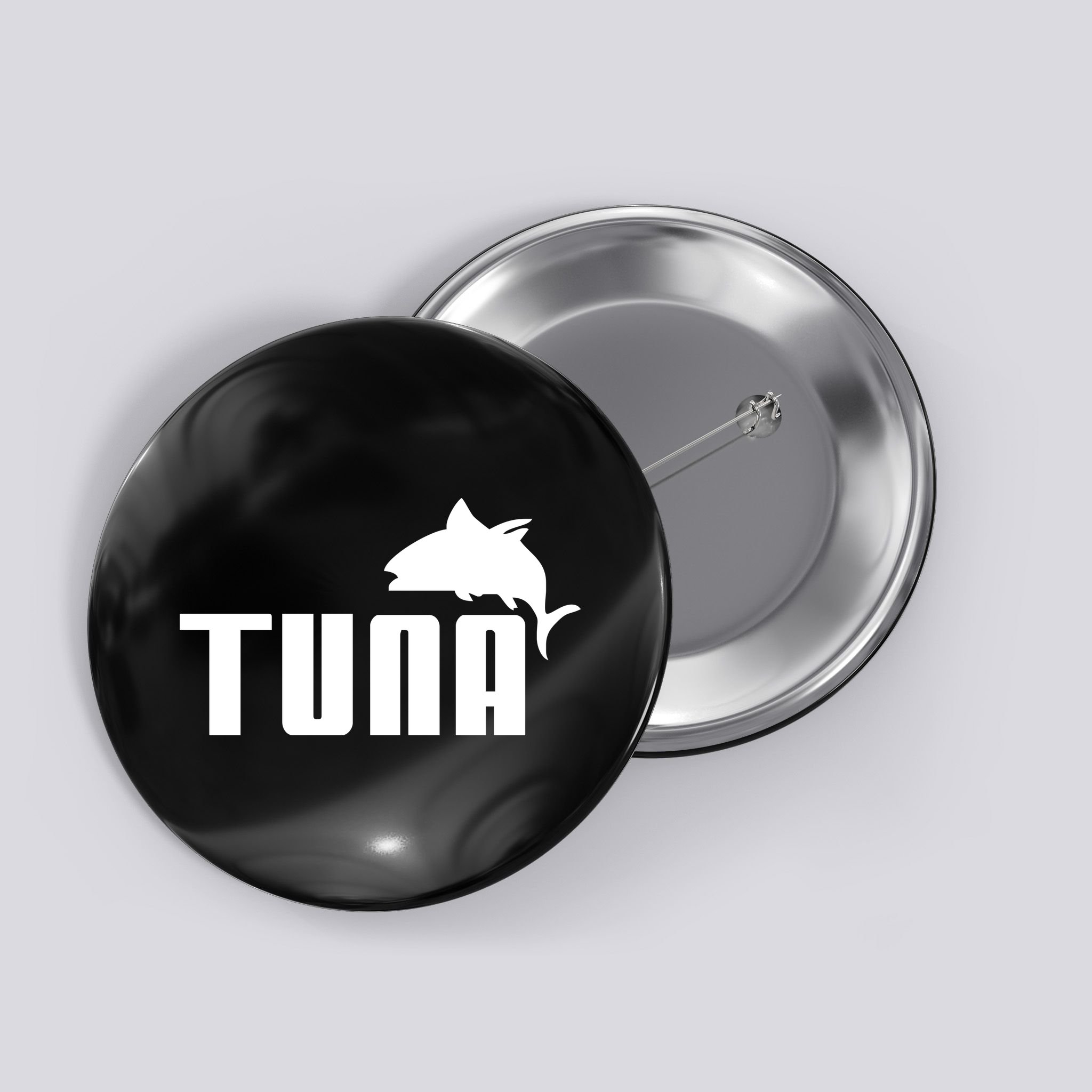 Tuna Mens Funny Button