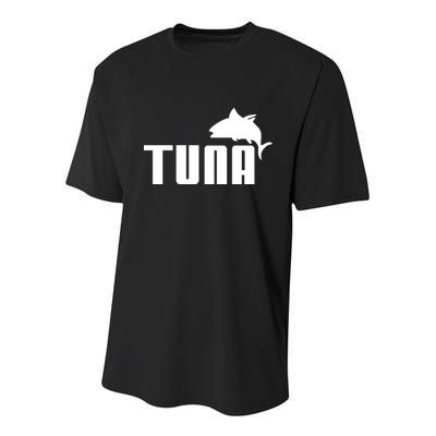 Tuna Mens Funny Youth Performance Sprint T-Shirt