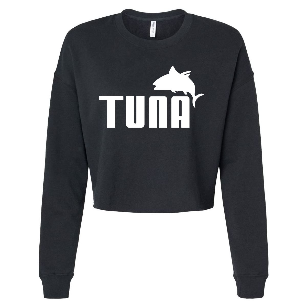 Tuna Mens Funny Cropped Pullover Crew