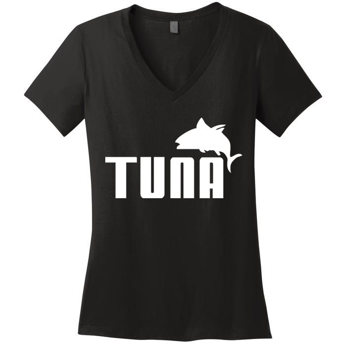 Tuna Mens Funny Women's V-Neck T-Shirt