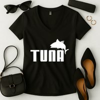 Tuna Mens Funny Women's V-Neck T-Shirt