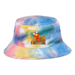 Turkey Moo Funny Thanksgiving Fake Cow Tie Dye Newport Bucket Hat