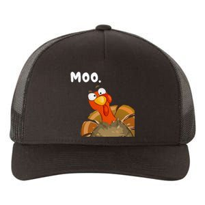 Turkey Moo Funny Thanksgiving Fake Cow Yupoong Adult 5-Panel Trucker Hat