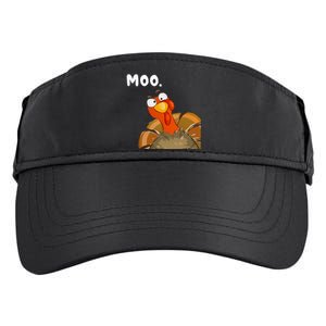 Turkey Moo Funny Thanksgiving Fake Cow Adult Drive Performance Visor