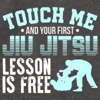 Touch Me First Jiu Jitsu Lesson Is Free Brazilian BJJ Vector Backpack