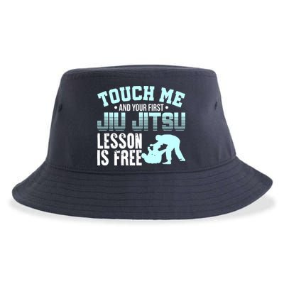 Touch Me First Jiu Jitsu Lesson Is Free Brazilian BJJ Sustainable Bucket Hat