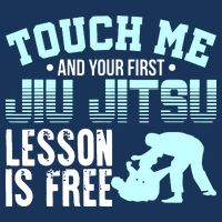 Touch Me First Jiu Jitsu Lesson Is Free Brazilian BJJ Hooded Wearable Blanket